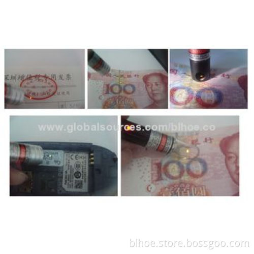 200mW/980Nm Logo brand RMB infrared anti-counterfeiting mark test detectors, made of brass